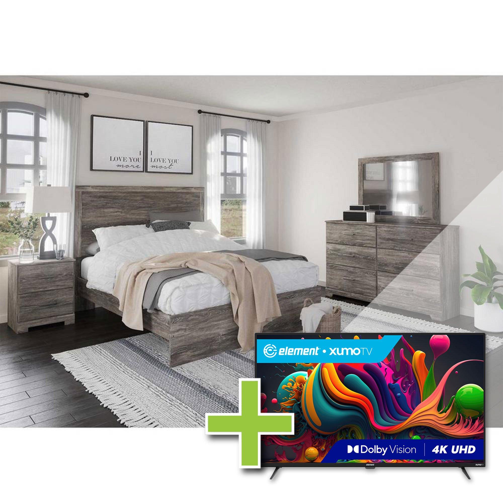 Rent to Own Ashley Ralinski 6 Piece Queen Bed w Element 50 TV at Aaron s today